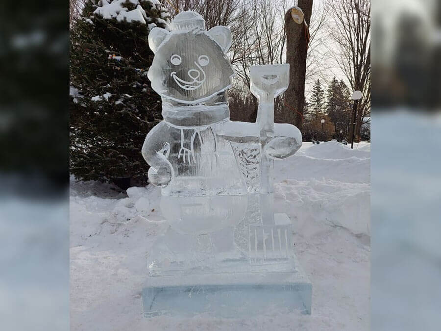 Projet « Sculptures sur glace » par la municipalité de Saint-Boniface