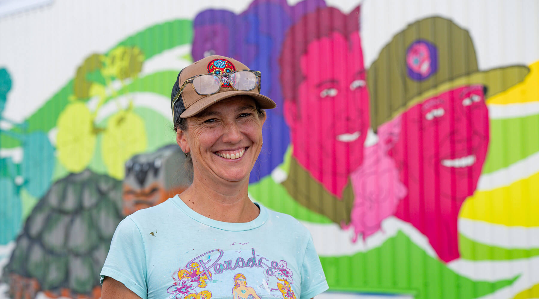 Murale Ô Phil : les saisons par l'artiste Eloïse Chamberland